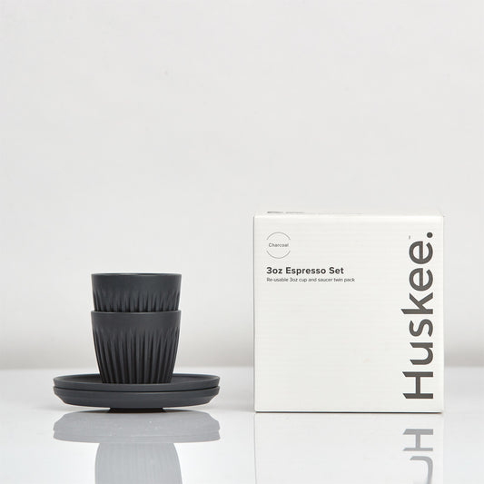 Huskee Cup - 3oz Espresso Set - Charcoal